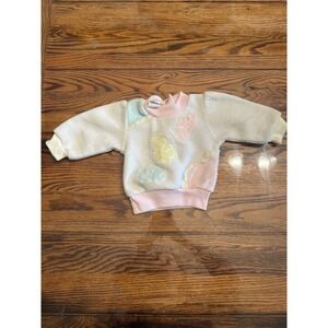 Bright Future Pullover Kids 0-3M White Vintage Pastel Bunny Lace Snap Back‎